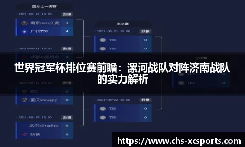 世界冠军杯排位赛前瞻：漯河战队对阵济南战队的实力解析